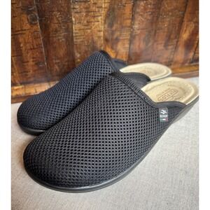 Fly Flot Mule Womens Sz EU 39 US 8 Black Slip On Made Italy Comfort Clog Shoes